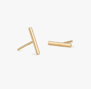 Gold bar studs